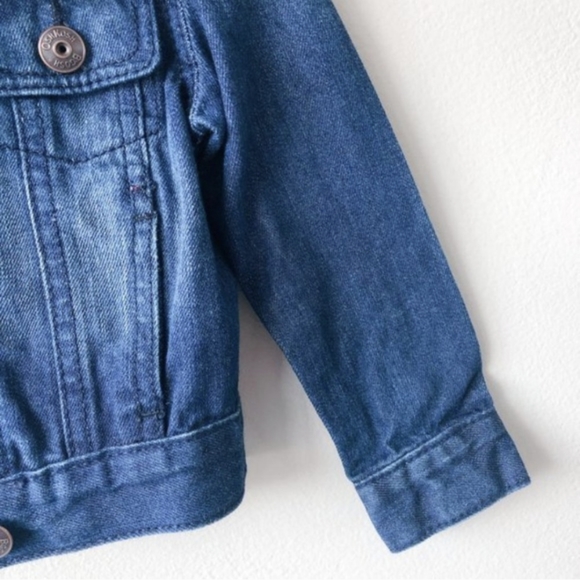 4/$15 OSHKOSH Classic dark wash denim baby jean jacket 2T 24m unisex - Picture 5 of 11